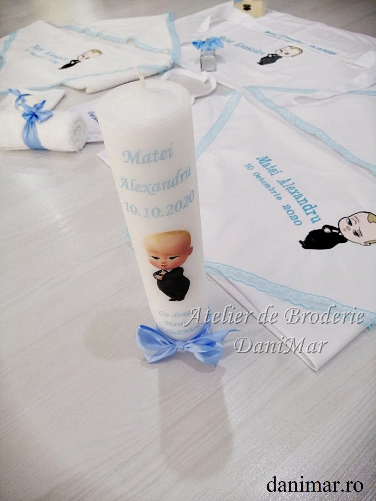 Set trusou botez baietei - tematica Baby Boss - DaniMar