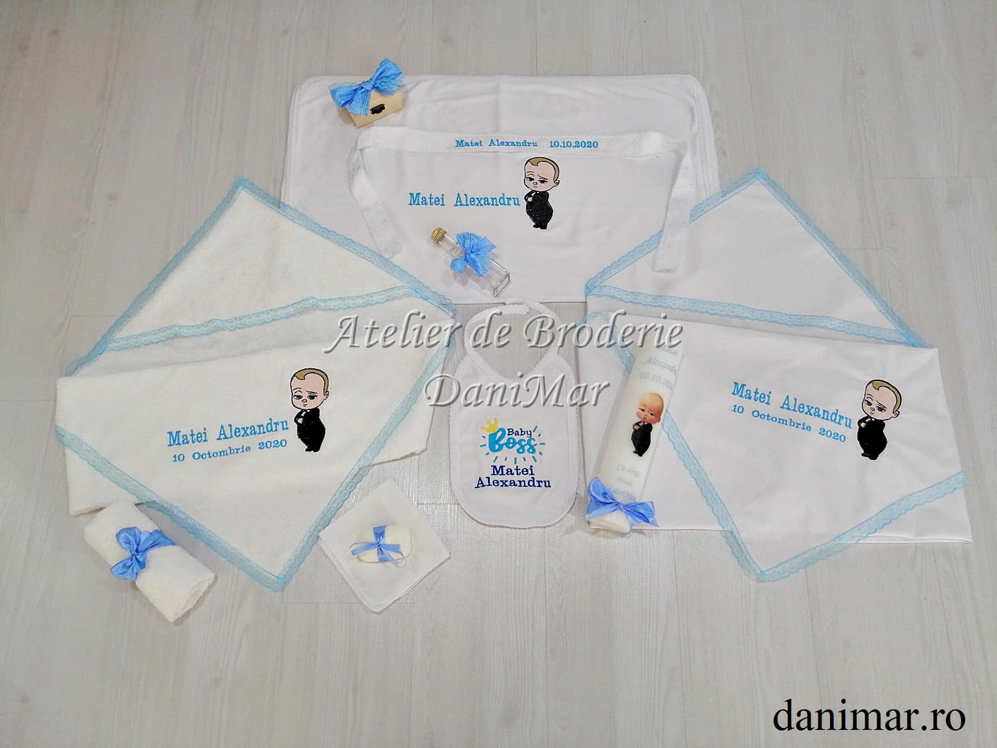 Set trusou botez baietei - tematica Baby Boss - DaniMar