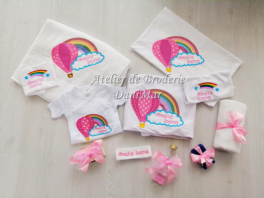 Trusou botez personalizat cu broderie - DaniMar