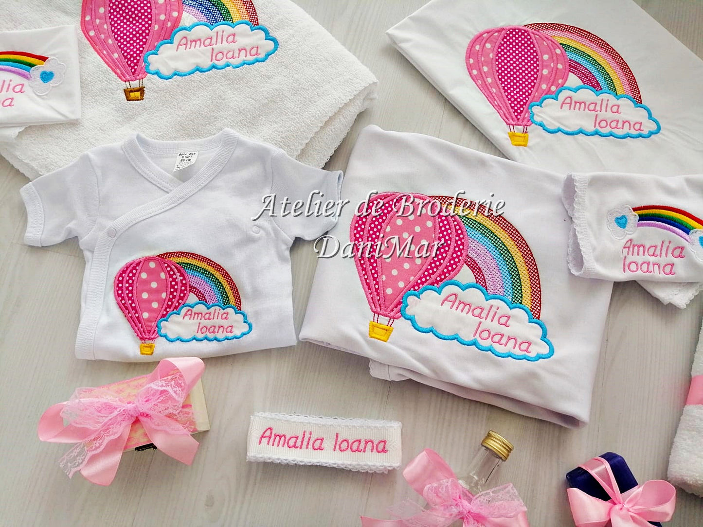Trusou botez personalizat cu broderie - DaniMar