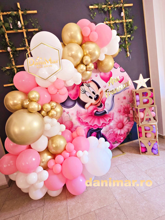 Decor botez fetiță – tematica Minnie Mouse 4