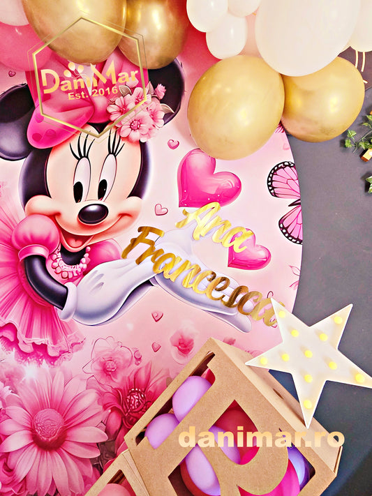 Decor botez fetiță – tematica Minnie Mouse 5