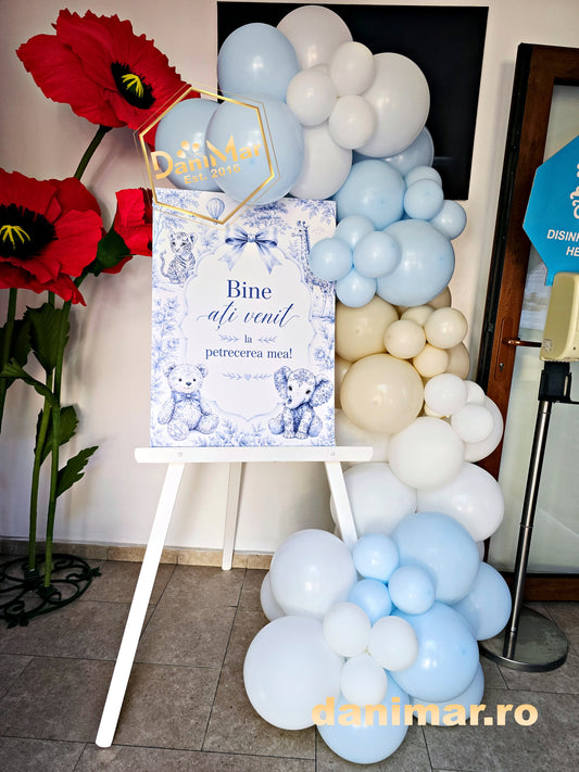 Decor botez băiețel cu animăluțe Safari – Toile de Jouy 10