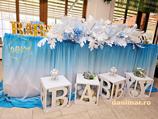 Decor botez băiețel cu animăluțe Safari – Toile de Jouy 3