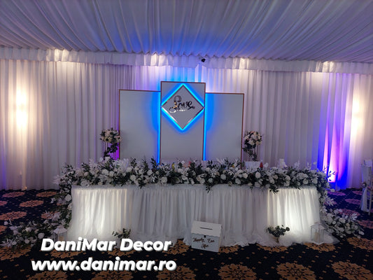 Decor nuntă albastru, bleu și bleumarin 20