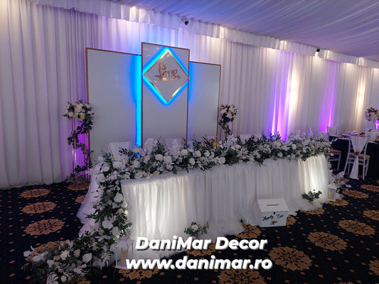 Decor nuntă albastru, bleu și bleumarin 19