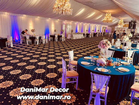 Decor nuntă albastru, bleu și bleumarin 24