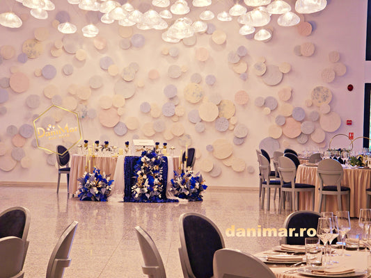 Decor nuntă albastru, bleu și bleumarin 12