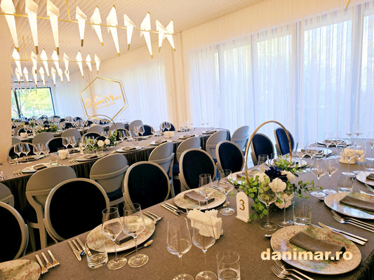 Decor nuntă albastru, bleu și bleumarin 17