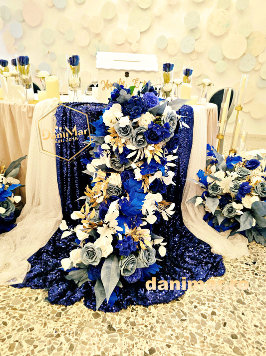 Decor nuntă albastru, bleu și bleumarin 2