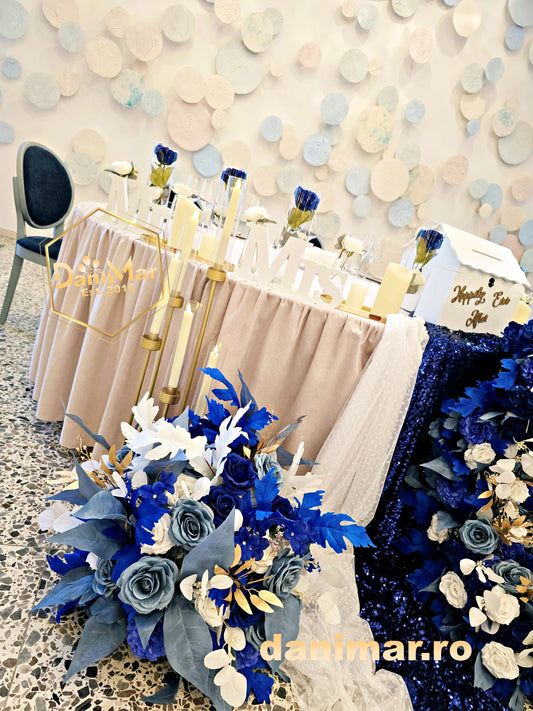 Decor nuntă albastru, bleu și bleumarin 4