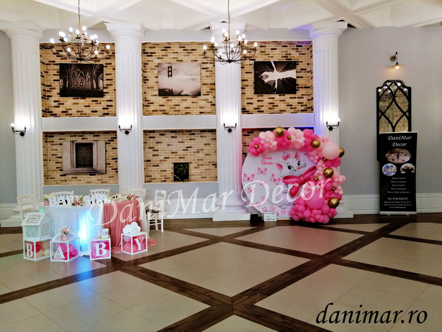 Decor botez fetite - Pisica Marie