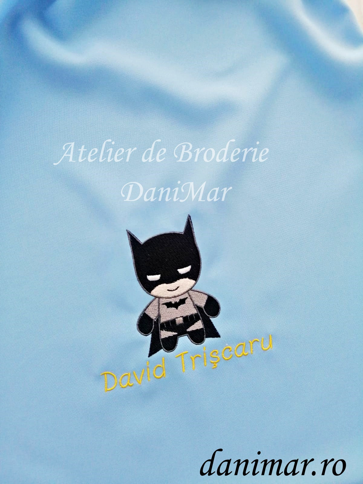 Saculet cresa / gradinita personalizat  pentru baietei - Batman Baby