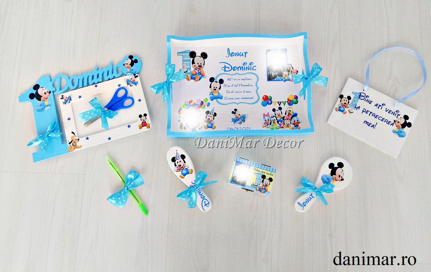 Set tavita mot baietei - tematica Baby Mickey Mouse - DaniMar 