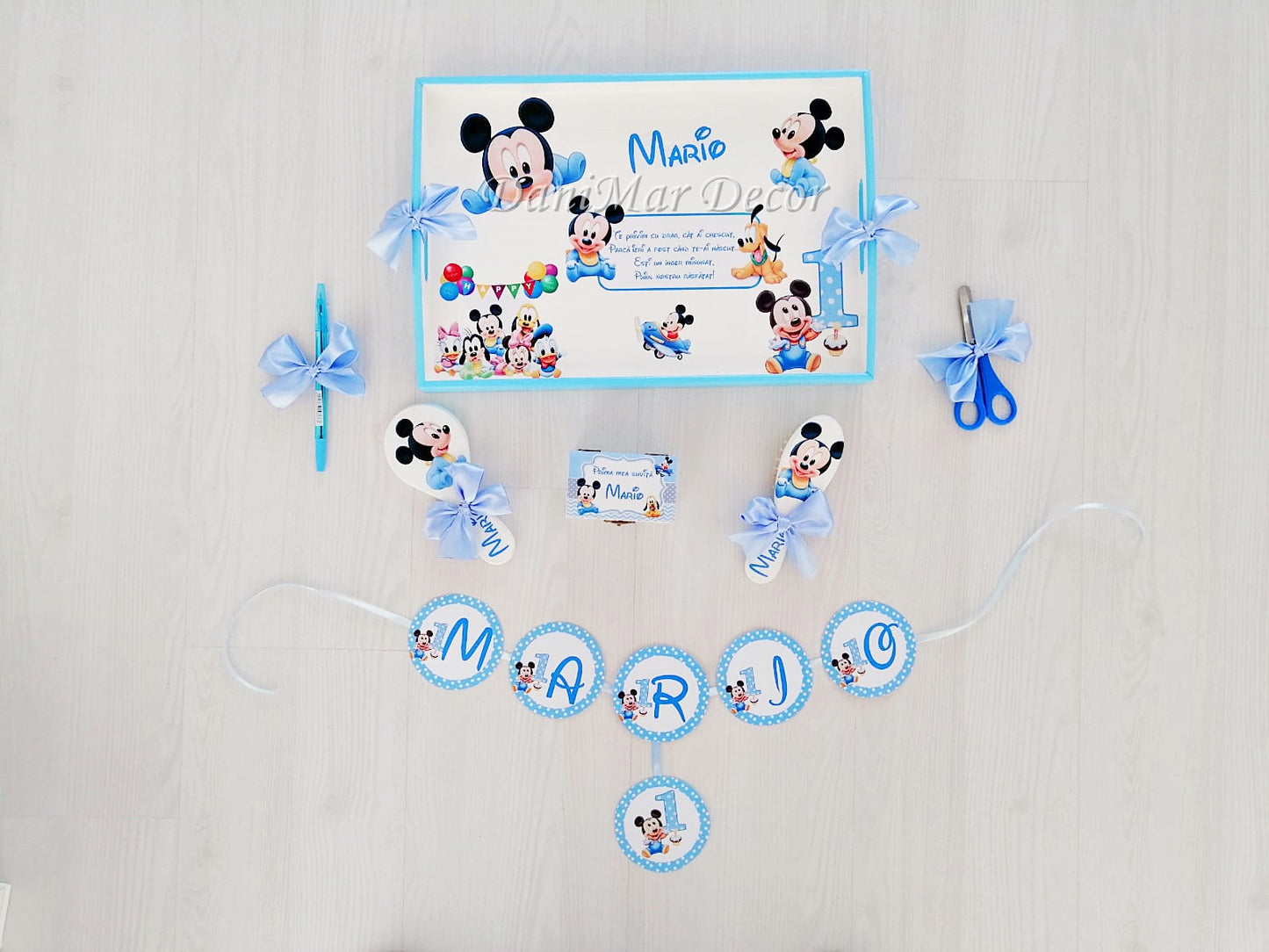 Set tavita mot baietel - tematica Baby Mickey Mouse - DaniMar 
