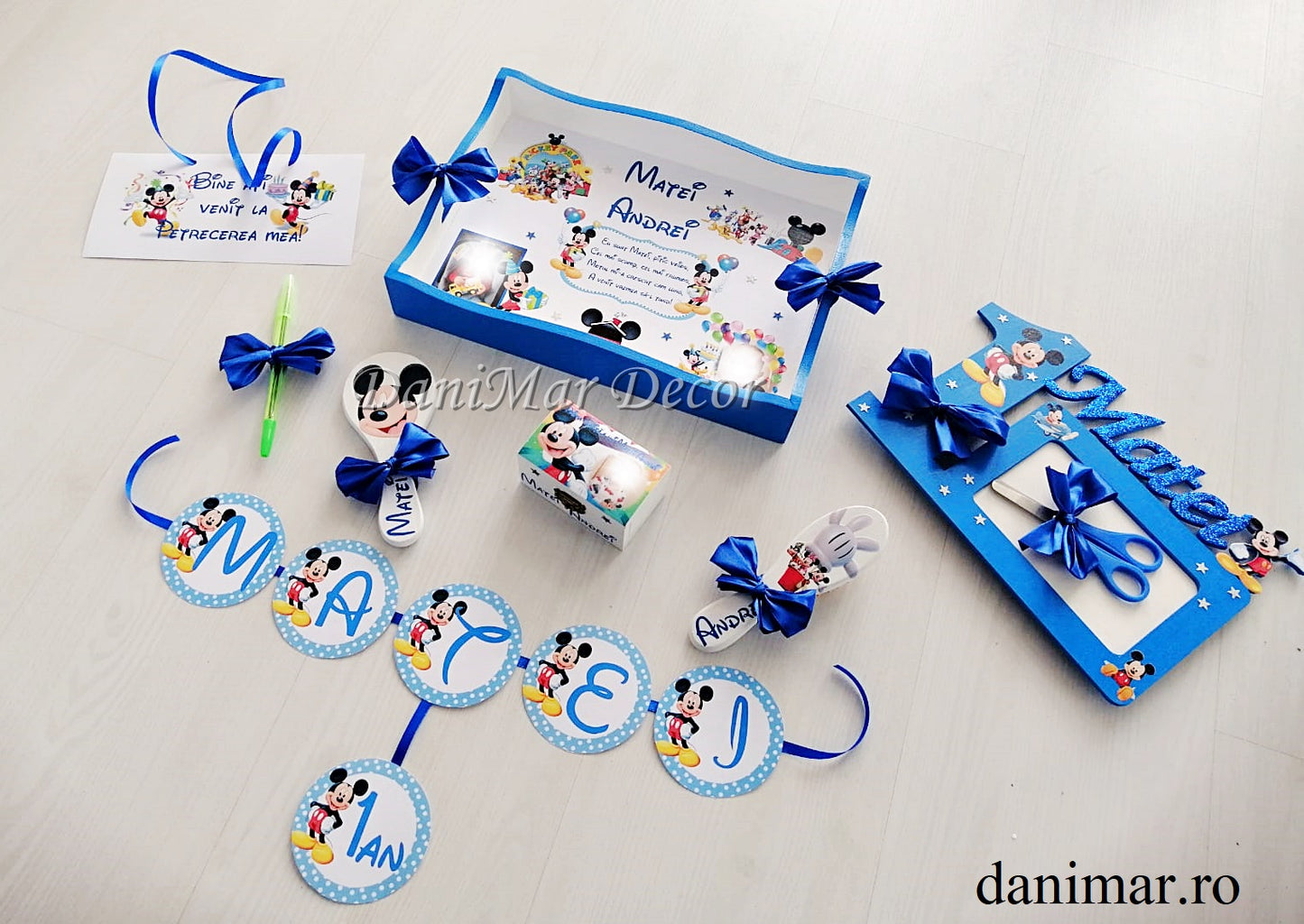 Set tavita mot baietel tematica Mickey Mouse - DaniMar 