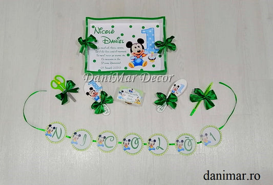 Set tavita mot baietel - tematica Baby Mickey Mouse 03 - DaniMar 