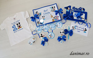 Set tavita mot baietel si tricouri aniversare - tematica Baby Mickey Mouse 05