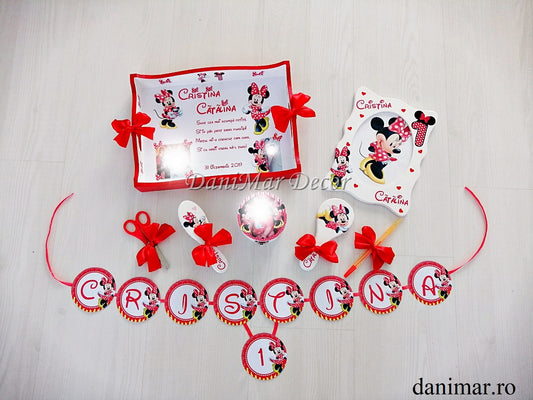 Set tavita mot fetite - tematica Minnie Mouse - DaniMar 