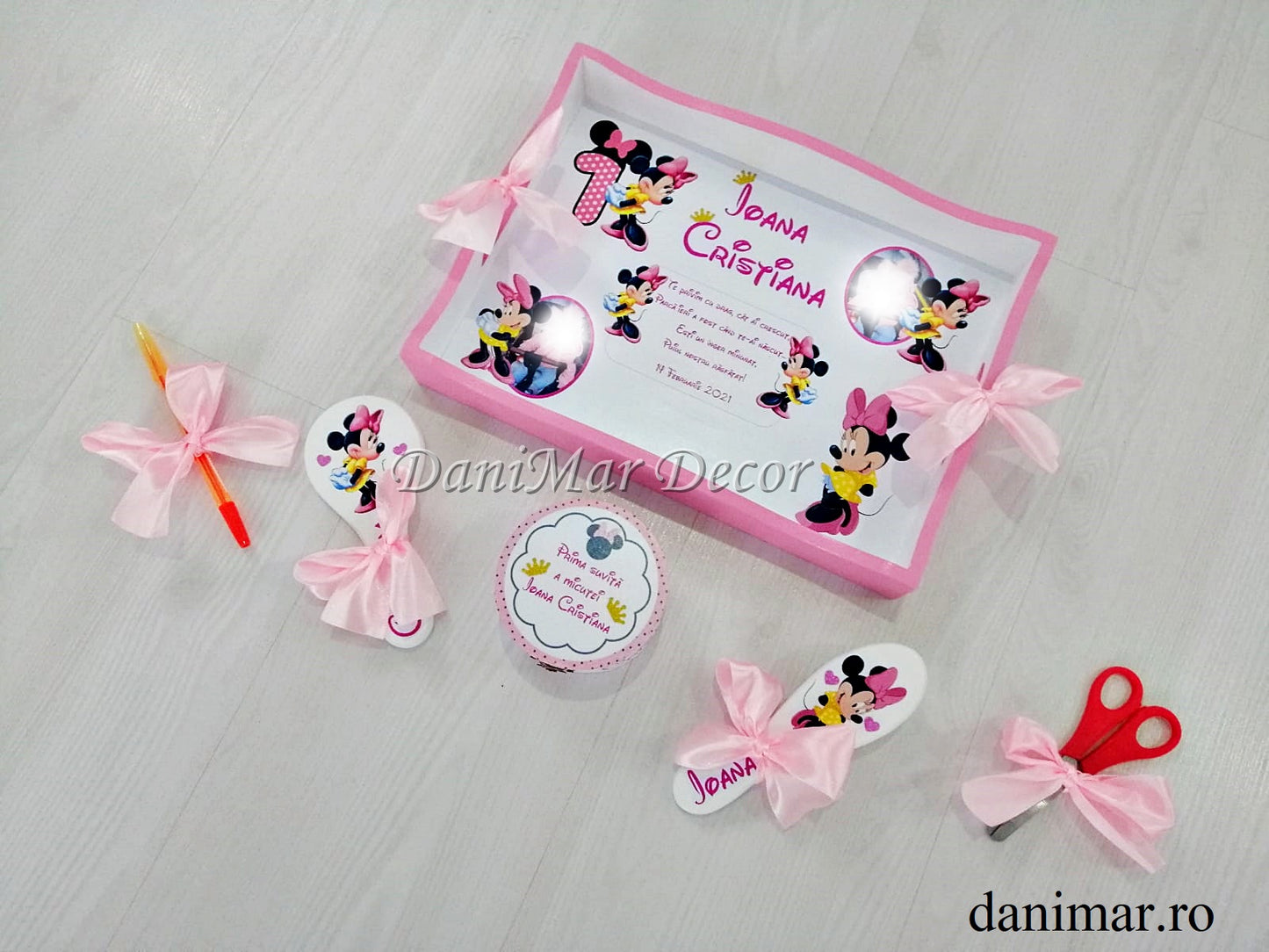 Set tavita mot fetita - tematica Minnie Mouse 09 - DaniMar 