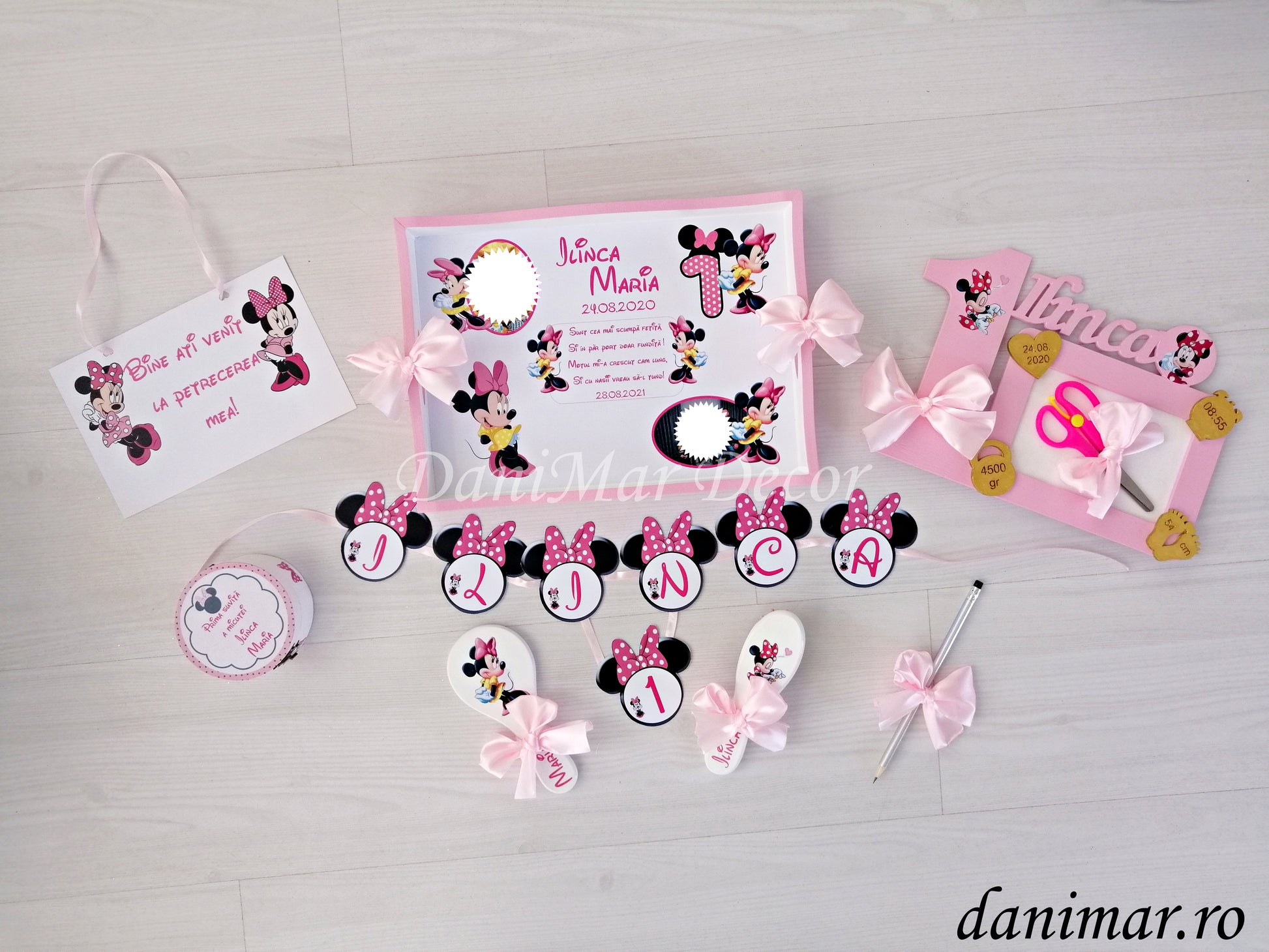 Set tavita mot fetita - tematica Minnie Mouse 09 - DaniMar 