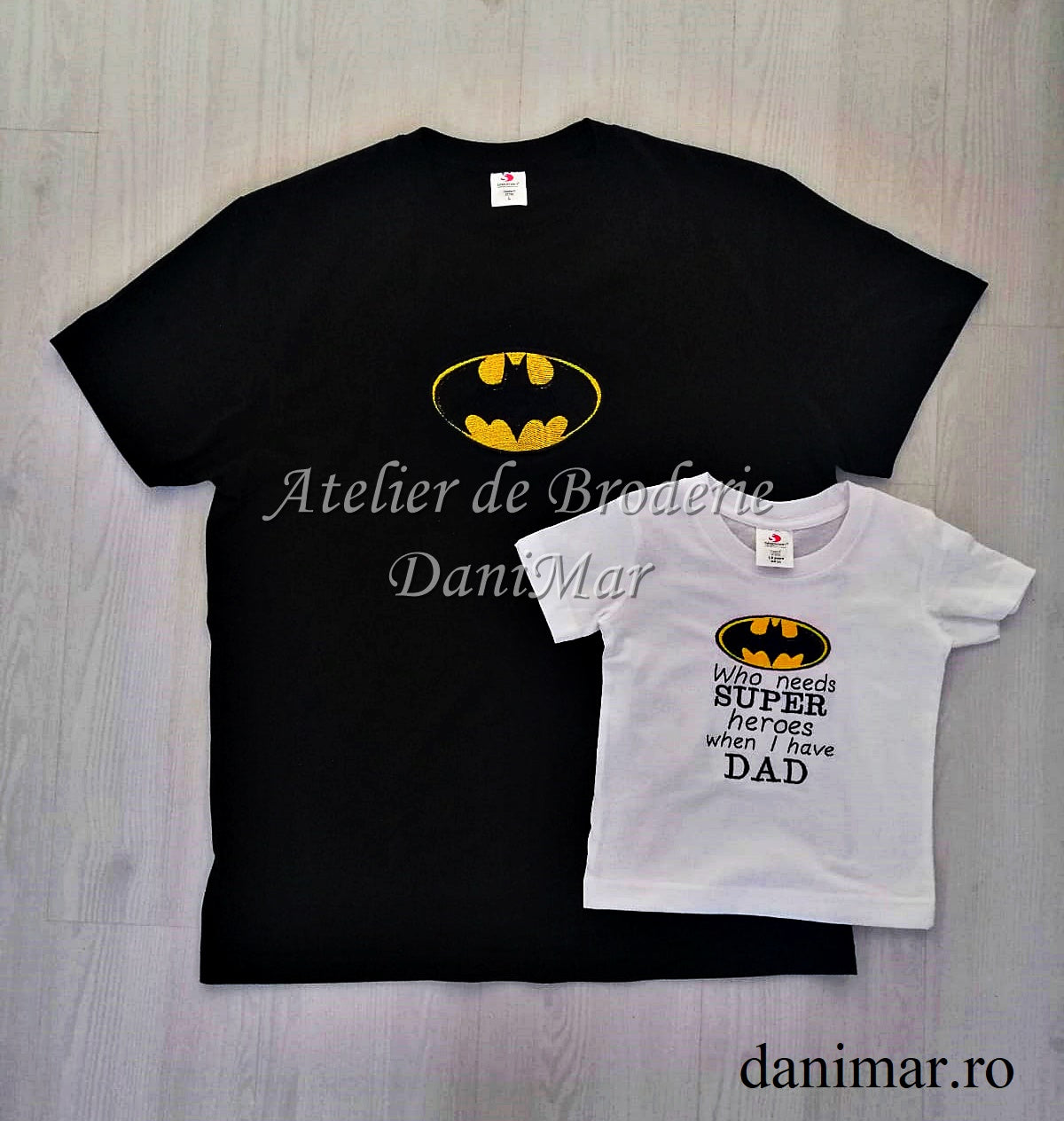 Set tricouri family tata - fiu Batman