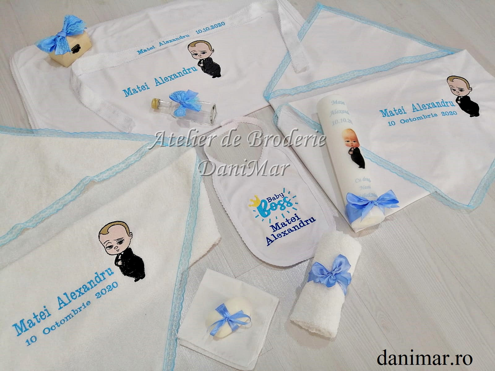 Set trusou botez baietei - tematica Baby Boss - DaniMar 